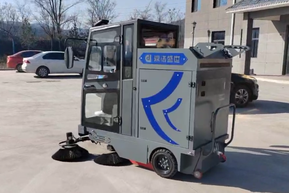 Under what circumstances can factories and residential areas use floor sweepers