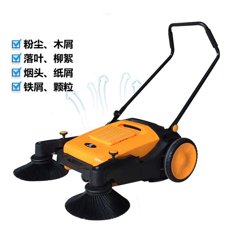 VNon-powered push sweeper A great helper for commercial cleaning.